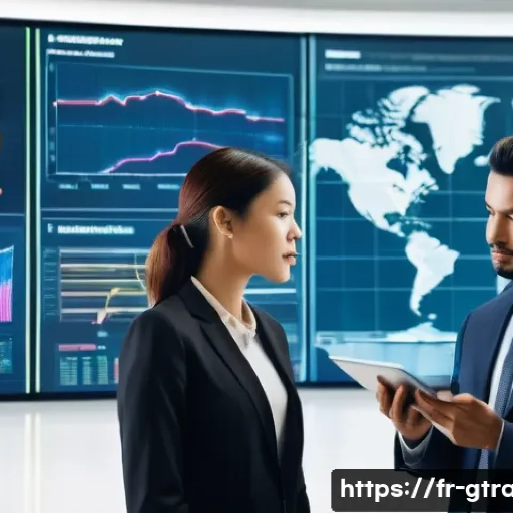 해외 시장 조사 및 전략 수립 방법 - **Prompt:** A diverse group of four business professionals, two men and two women, all in smart busi...