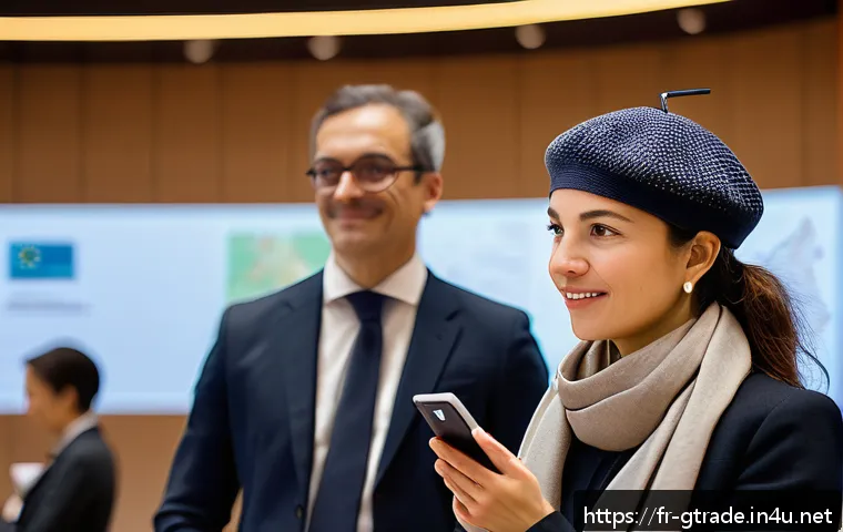 무역 전문가로서의 커리어 플래닝 - A professional international businesswoman attending a global trade conference in Paris, dressed in ...